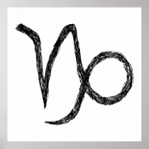 Capricorn. Zodiac Astrology Sign. Posters