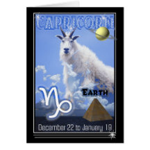 Capricorn Zodiac Birthday card
