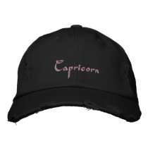 Capricorn Zodiac Embroidered Cap / Hat