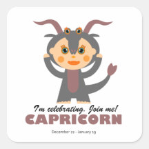 Capricorn Zodiac for kids Sticker