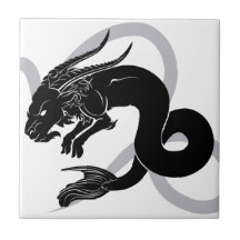 Capricorn zodiac horoscope astrology sign tile