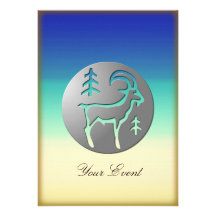 Capricorn Zodiac Star Sign Premium Silver Custom Invite