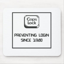 Caps lock - geek humour mousepads