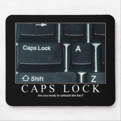 Caps Lock Mousepad by alexsommers