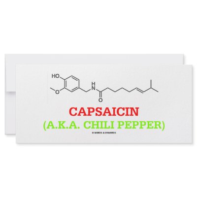 Capsaicin (A.K.A Chili Pepper) Chemical Molecule by wordsunwords