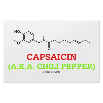 Capsaicin (A.K.A Chili Pepper) Chemical Molecule by wordsunwords