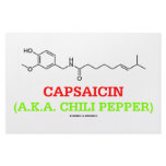 Capsaicin (A.K.A Chili Pepper) Chemical Molecule stationery