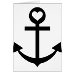 captain anchor heart card