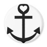 captain anchor heart magnets