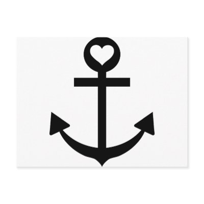 captain anchor heart postcard by Tomaniac