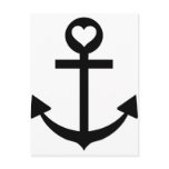 captain anchor heart post cards