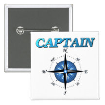 Captain And Compass Rose Buttons