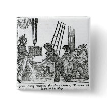 Captain Avery receiving three chests of Treasure Pinback Buttons