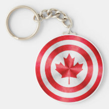 Captain Canada Hero Shield Key Chain