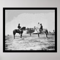 Captain Custer & General Pleasonton Falmouth 1863 Print