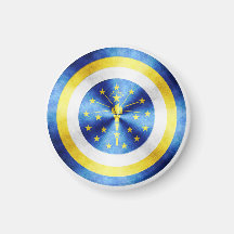 Captain Indiana Hero Shield Fridge Magnet