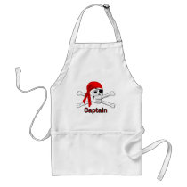 Captain Pirate Skull and Crossbones Apron