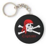 Captain Pirate Skull & Crossbones Keychain 2