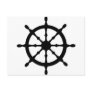 captain ship steering wheel postcards