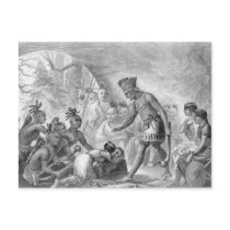 Captain Smith rescued by Pocahontas Postcard