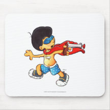 Captain Thunderbolt battles the Worm Mouse Pads
