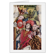 Captain Under Cross Fragment By Derick Baegert Greeting Card