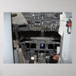 Captain's Cockpit Commercial Jet Aircraft Posters