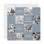 Captivating 8 Blue - Photo Birth Announcement