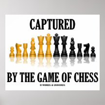 Captured By The Game Of Chess (Reflective Chess) Posters