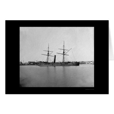 Captured Ironclad Ram at Anchor near Capitol 1865 Greeting Cards by lc_civilwar