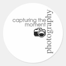 Capturing The Moment Round Sticker