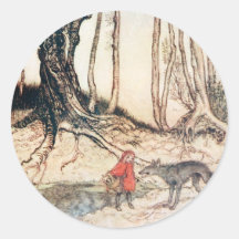 Capuchon rouge autocollant rond