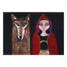 Capuchon rouge et le loup photo sur toile