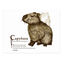 capybara - sepia はがき