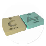 Car as C Carbon and Ar Argon Sticker