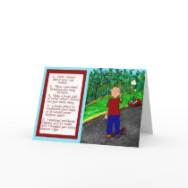 Car Auto Wreck Accident Paper Greeting Card
