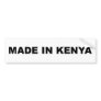 Car Bumper Sticker: Made In Kenya