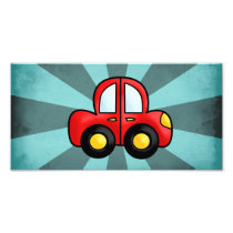 Car cartoon photo print