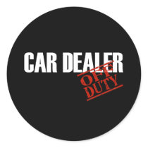 CAR DEALER DARK ROUND STICKER