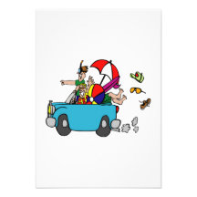 Car Driving to the Beach Personalized Invite