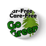 car free & care free pinback button