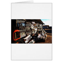 Car grills - Junkyard art Photograph Greeting Card