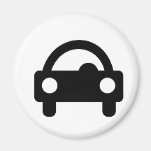 Car icon fridge magnet