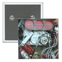 Car Motor From The Cajun National's Pinback Button