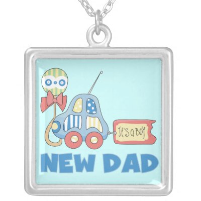 Car New Dad It's a Boy Gifts Necklace by familymembers