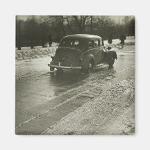 Car on the Road Magnet