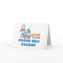 Car Proud New Cousin It's a Boy Greeting Cards