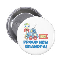 Car Proud New Grandpa It's a Boy Buttons