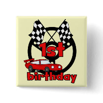 Car Racing 1st Birthday Tshirts and gifts Pins
