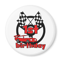 Car Racing 1st Birthday Tshirts and gifts Refrigerator Magnet